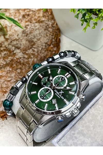 Daniel Klein Men's Luxury Steel Wristwatch - Active with All Functions, Bracelet Gift