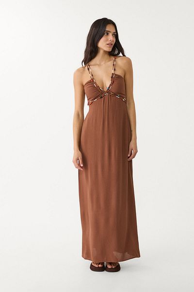Stradivarius Long flowing beaded dress
