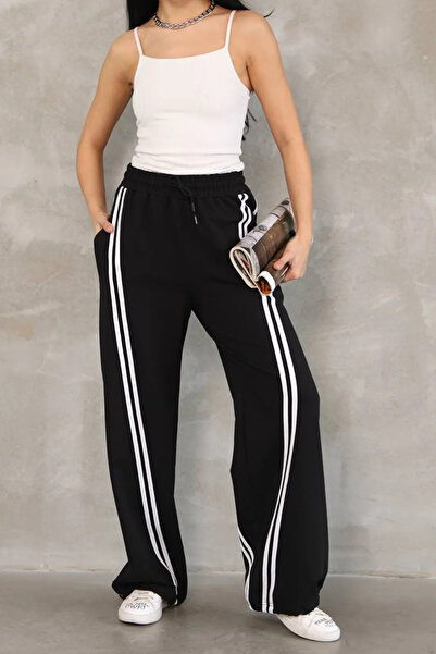 sportiness Pantaloni de sport Relax Fit cu linie dublă