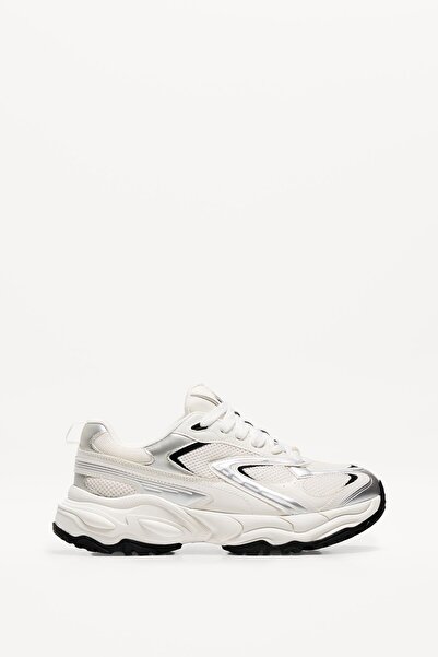 Bershka Erkek Beyaz Kontrast File Spor Ayakkabı 12302560
