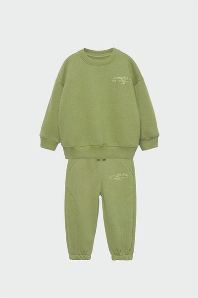 Magu Winter Cotton Sweatshirt and Jogger Tracksuit Set - Kids
