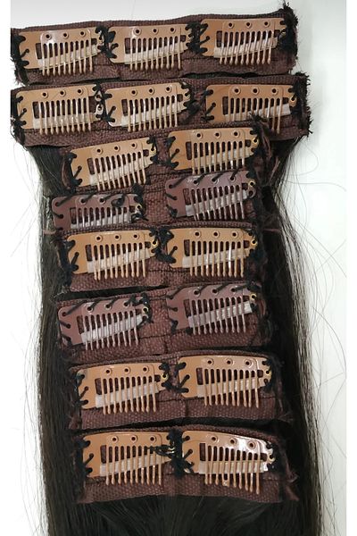emre güner hair palace 70cm 120 Gr 5 Pieces Snap Clip Real Human Hair