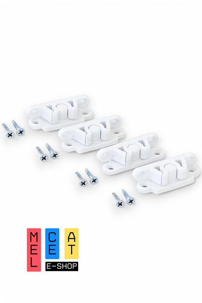 Melceat White Fly Screen Snap Set |   Window & Door Fly Screen Lock |   3.9X19 Self Tapping Screw
