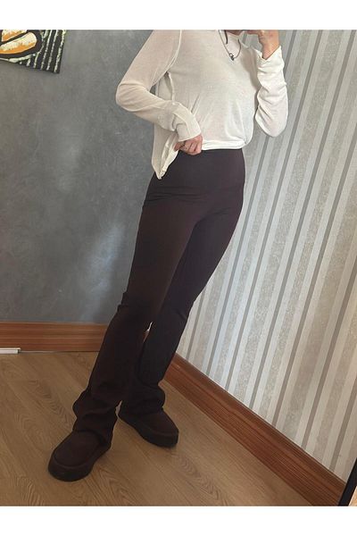 sajarsln Saja Rsln Flared Leggings Trousers - Bitter Brown