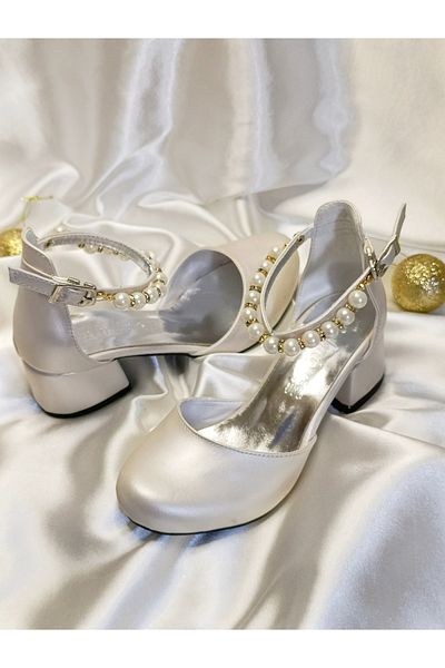 patik ayakkabı Children's Shoes with Pearl Heels