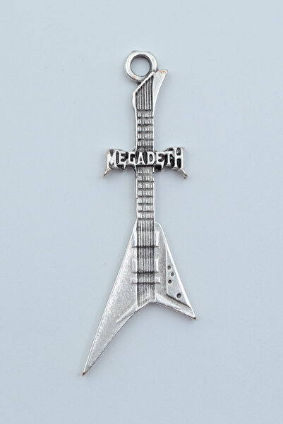 Bu Farklı Megadeth Elektro Gitar Gümüş Kaplama Kolye Ucu