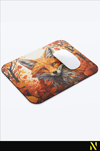 nilizma Εργονομικό Mouse Pad με σχέδιο Fox με αντιολισθητική βάση για χρήση σ...