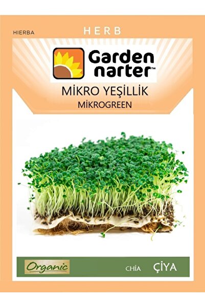 GARDEN NARTER Mikro Yeşillik Için Microgreen Organik Chia Tohumu Mikro Filiz ...