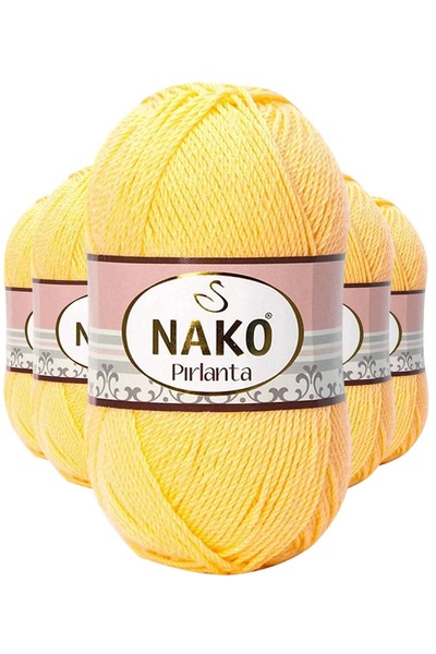 NAKO 5 قطع أميجورومي الماس الحياكة اليدوية الخيط الصوف القش الأصفر 215