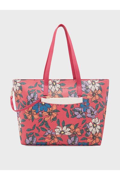 Caprese Vanessa Women Handbag| Lightweight Crossbody Tote Bag |l| Fuchsia