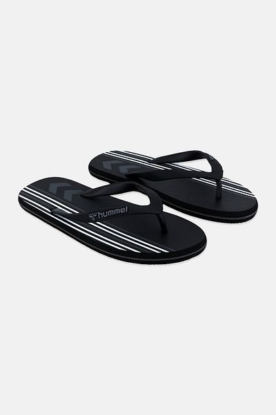 hummel Men Brand Logo Flip Flop Slippers, Black