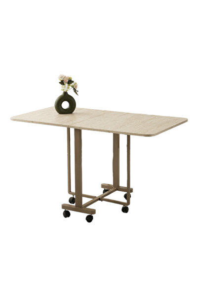 Viento Mobilya Lizbon Sidon Desen Katlanır Açılır 130X70 Masa  (Kapalı Ölçü 1...