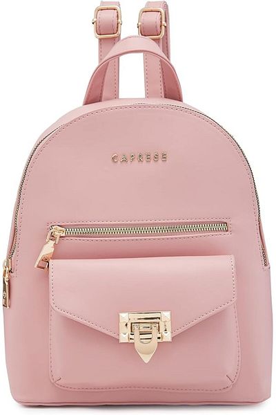 Caprese Rabina Women Shoulder Bag|travel Backpack For Women Medium| Pink