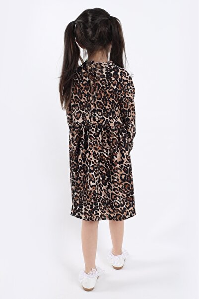 aden kids леопардова рокля за момиче
