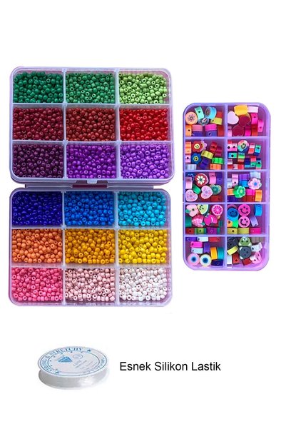 uniquehobby Σετ κατασκευής κοσμημάτων με 3 κουτιά με πολυμερή πηλό Fimo, χάντ...