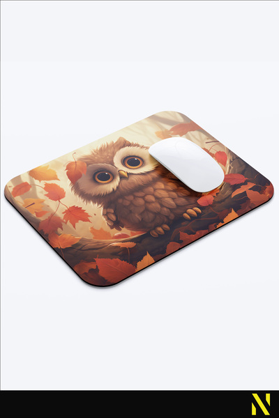 nilizma Mousepad ergonomic cu model de bufniță, bază anti-alunecare, pentru u...