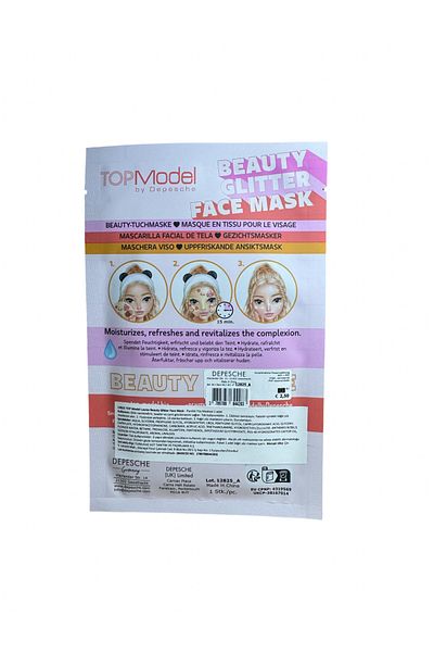 Top Model Glitter Face Mask - Smile