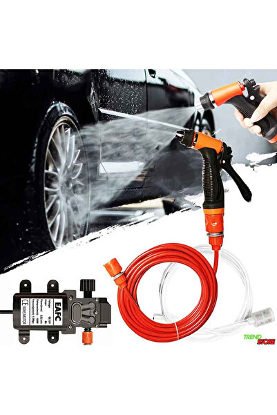 TrendStore 12V Yüksek Basınçlı Taşınabilir Oto Araba Yıkama Pompası Kiti Elektrikli Bakım Temizleme Pompası