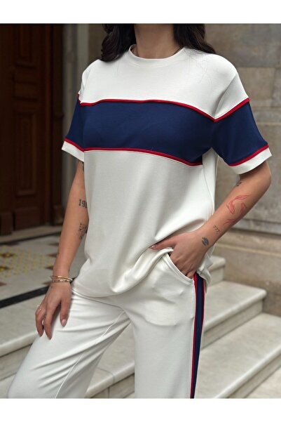 sportiness Modal Fabric Suit with Arabieli Garnish