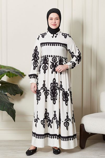 fistan Φούστα Juicy 3 στρώσεων Φόρεμα Hijab με φούστα Μητρικό φόρεμα προσευχής με φερμουάρ μπροστά σε μέγεθος