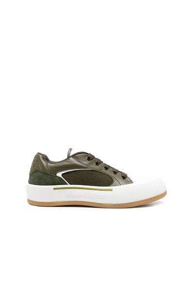 ALEXANDER MCQUEEN Deck Plimsoll Leather Sneakers
