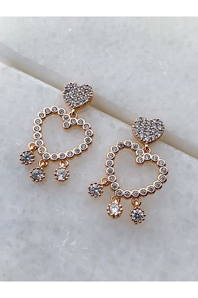 Lucky Designs Xuping Non Tarnish Imported Zircon Stone Gold Earrings/Tarnish Free Steel Earrings