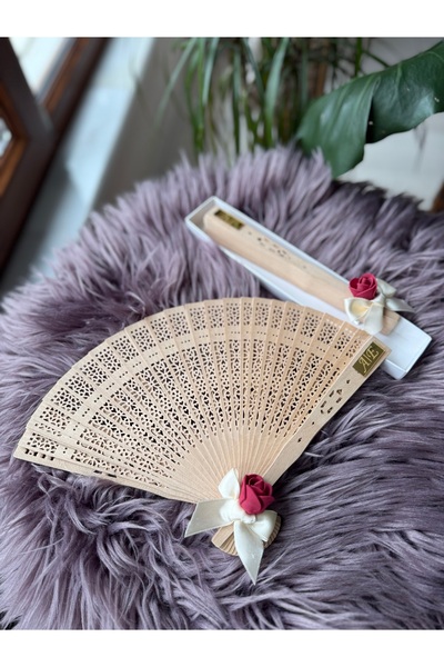 cacagift design Lüx İsimli Hediyelik Yelpaze 🪭  6 adt düğün-nikah bride Hatı...