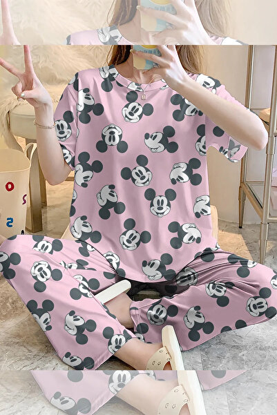PEMBİŞ HOMEWEAR Σετ πιτζάμες με κοντά μανίκια MickeyHappyy Supersoft Basic Si...