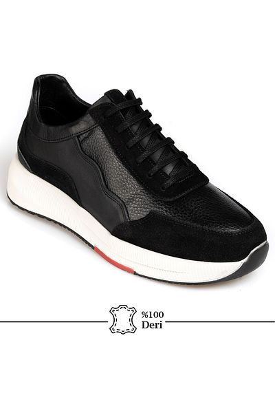 maximoda Γνήσιο δέρμα, Υψηλή Χονδρή Σόλα, Δέρμα Εσωτερικά και Εξωτερικά, Ανδρικά Δερμάτινα Παπούτσια Sneaker