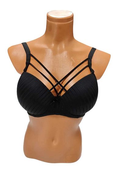 NARIYA Women's Gatherer Bra Plus Size C Cup Hollow Cross Drawstring with Wire