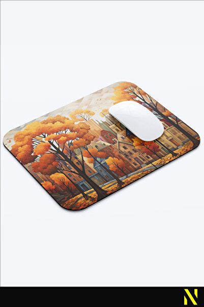 nilizma Ергономична подложка за мишка с градски мотиви, с неплъзгаща се основа, за дома и офиса