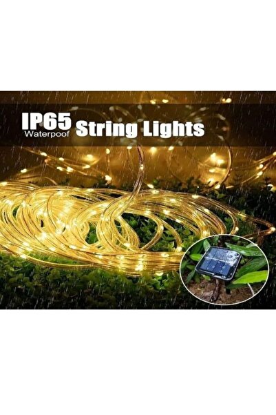 Dream Plus Hortum Kaplama  Solar Güneş Enerjili 10metre 100 Led Şerit Led Aydınlatma Dekorasyon Dış Mekan