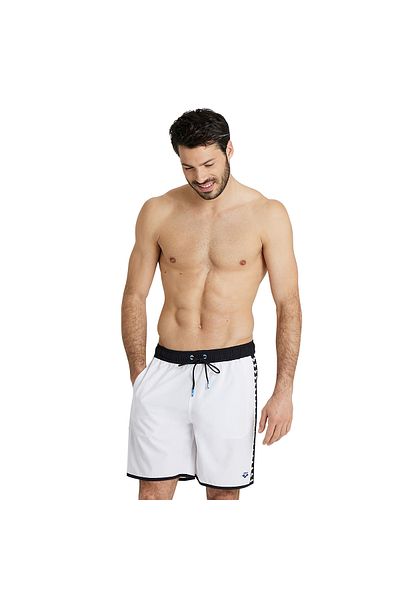 ARENA Icons Team Stripe Bermuda ανδρικό λευκό σορτς κολύμβησης 004298150