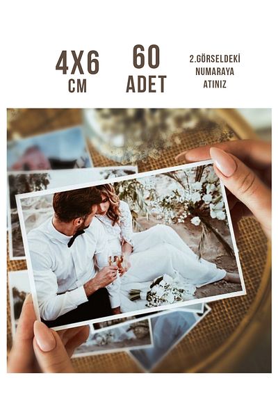 bymat 60 Pieces 4X6Cm Mini Photo Print - Ultra Package Polo Card Photo Card