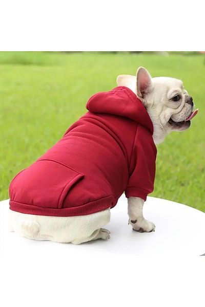 Lady Fify Red Sweatshirt with Pocket for Cat Dog