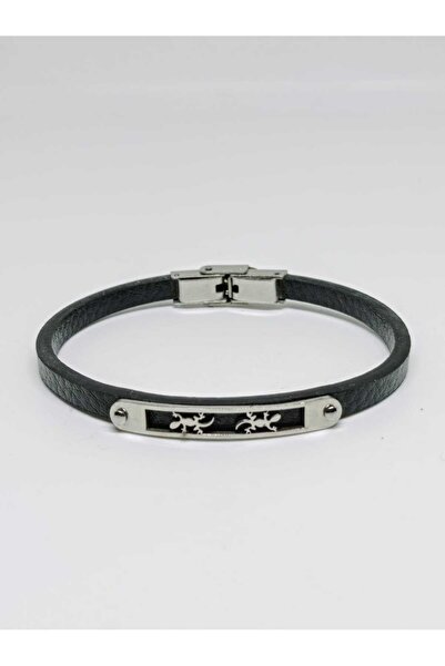 mama india alaçatı Men's Vegan Surgical Steel Bracelet, Modern Design with Ge...