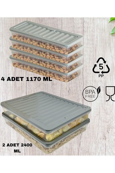 VİZYON Refrigerator Organizer Set Refrigerator Storage Container Diffuse Compatible Organizer Storage Container