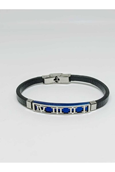 mama india alaçatı Men's Vegan Surgical Steel Bracelet, Modern Design with Ro...