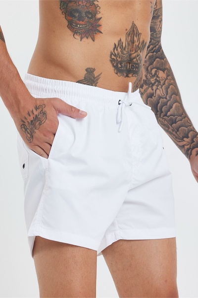 MADZEYMODA Преміум чоловічі білі шорти з підкладкою LS-95047