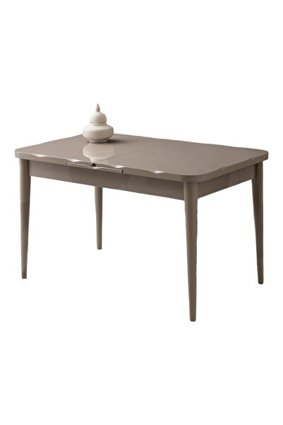 Viento Mobilya Kelebek Kütük Cappicino Renk Highgloss Açılır 130X80 Masa (Açı...