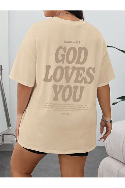 uyguntarz Μπλουζάκι Good Loves You Printed Unisex Oversize