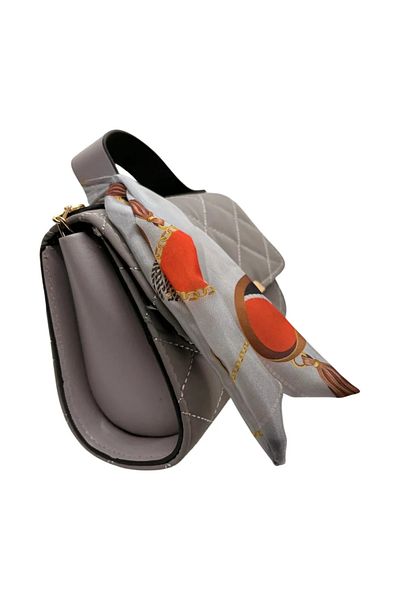 FHD BAGS Mini geantă de umăr cu eșarfă și lanț