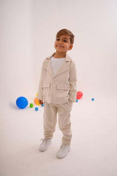 Zuzu Organic Linen Jacket and Pants Set