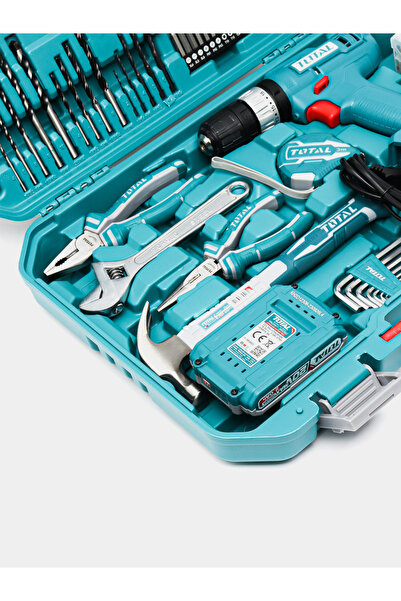 TOTAL 20V 165pcs/set Cordless Drill Kit with Tool Set