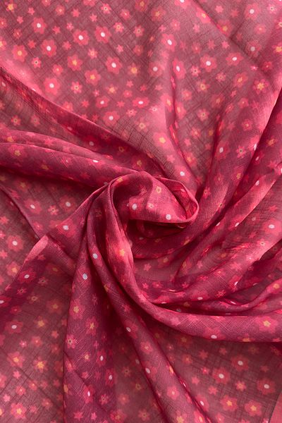 Beybium Girl's Red Flower Themed Cotton Children's Scarf 80*80cm