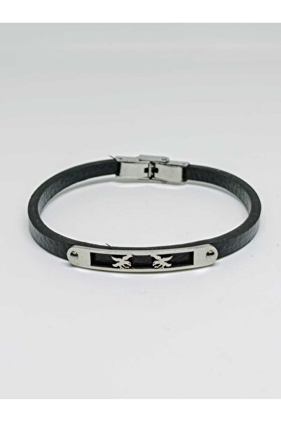 mama india alaçatı Men's Vegan Surgical Steel Bracelet, Modern Design with Ea...