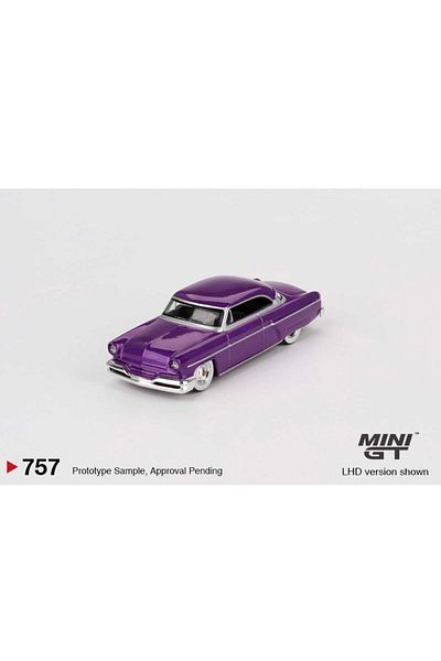 mini gt 757 Lincoln Capri Hot Rod 1954 Purple Metallic Lhd Model Car