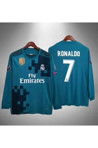 Legent Lady Ronaldo Retro Long Sleeve Turquoise Jersey T-Shirt 7-7