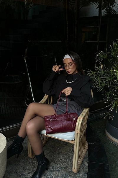 torime Geantă de umăr și de umăr bagheta vintage cu curea de umăr