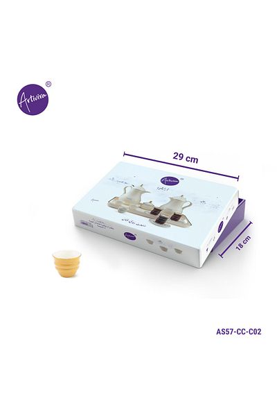 ARTIVIRA طقم فناجين قهوة عربي بورسلين 12 قطعة -ARTIVIRA -AS57